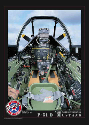 Yanks Aircraft Cockpit P-51D Poster
