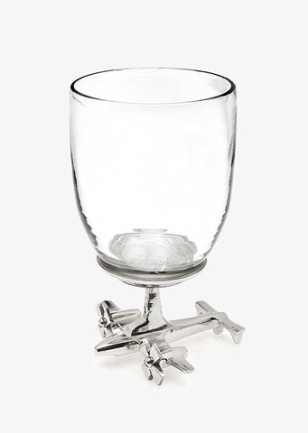 Airplane Base Wine Glass