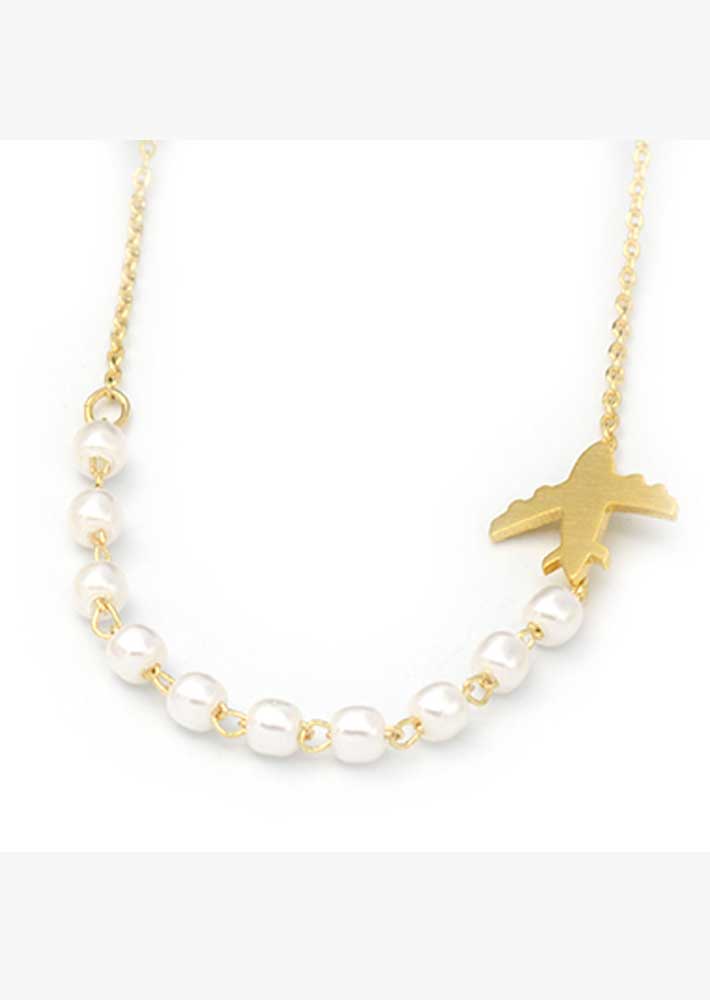 Airplane Pearl Necklace