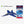 A blue model airplane with 'Smithsonian' branding on the packaging, indicating it is a Smithsonian-branded toy airplane.