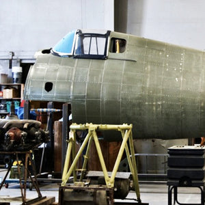 Donate to the restoration Restoration work in progress on an F6F-3 Hellcat aircraft